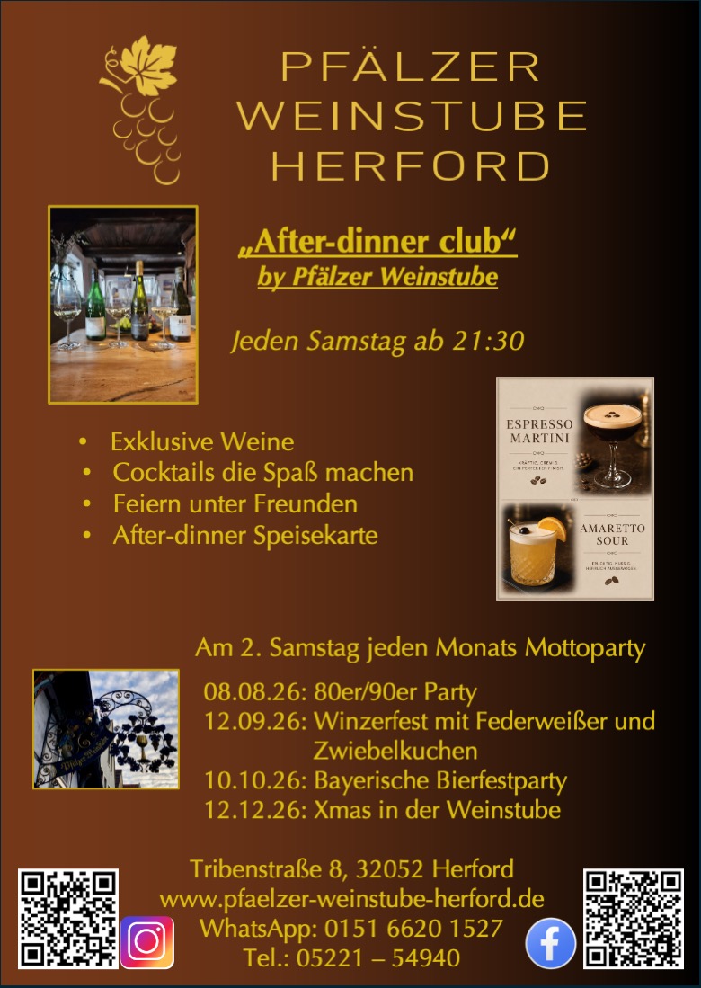 Flyer After Dinner Club