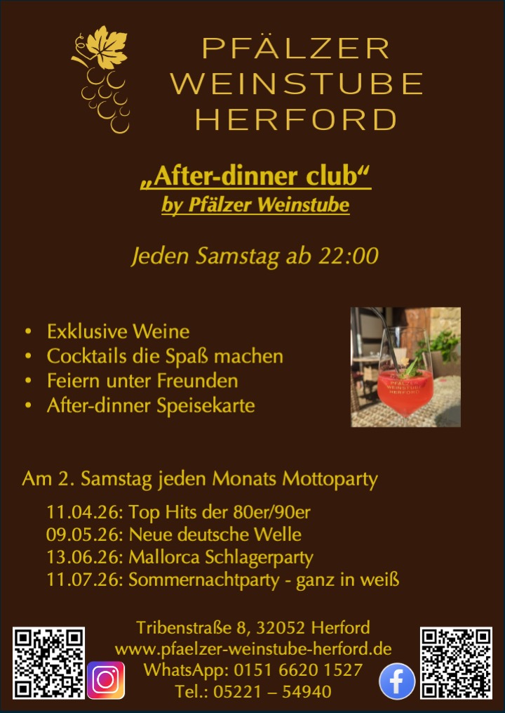 Flyer After Dinner Club