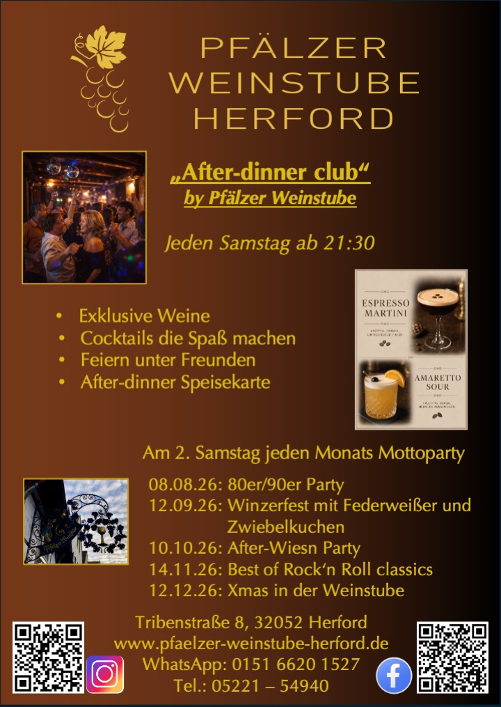 Flyer After Dinner Club